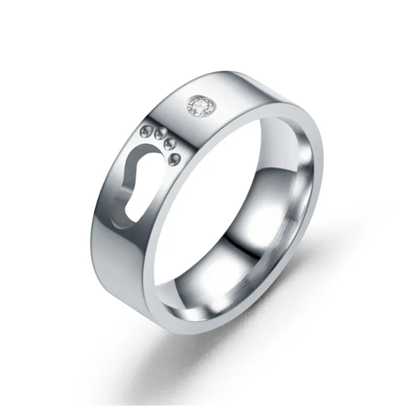 2018 New Stainless Steel Top Quality Ankle Crystal Rings for Women Men Wedding Bands Couple Fashion Jewelry wholesale | Украшения и