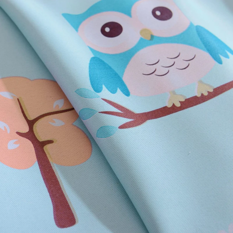 Сова детей шторы для голубой толщиной сова напечатаны затемнение гостиной