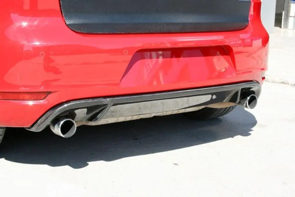 Углеродного волокна диффузор, губа на задний бампер для Volkswagen VW Golf 6 MK6 GTI 2009-2012