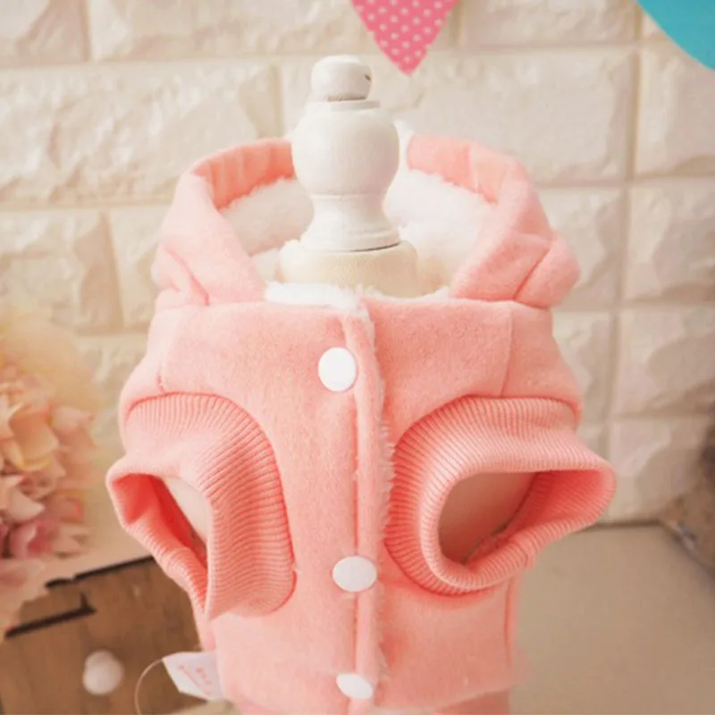 Милая Собака щенок кролик костюм одежда зима руно малый собак pet cat хлопка ватник