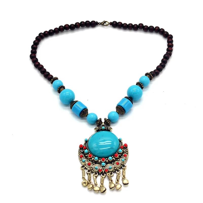 Женские богемные ювелирные изделия ADOLPH этнические винтажные бусы из дерева