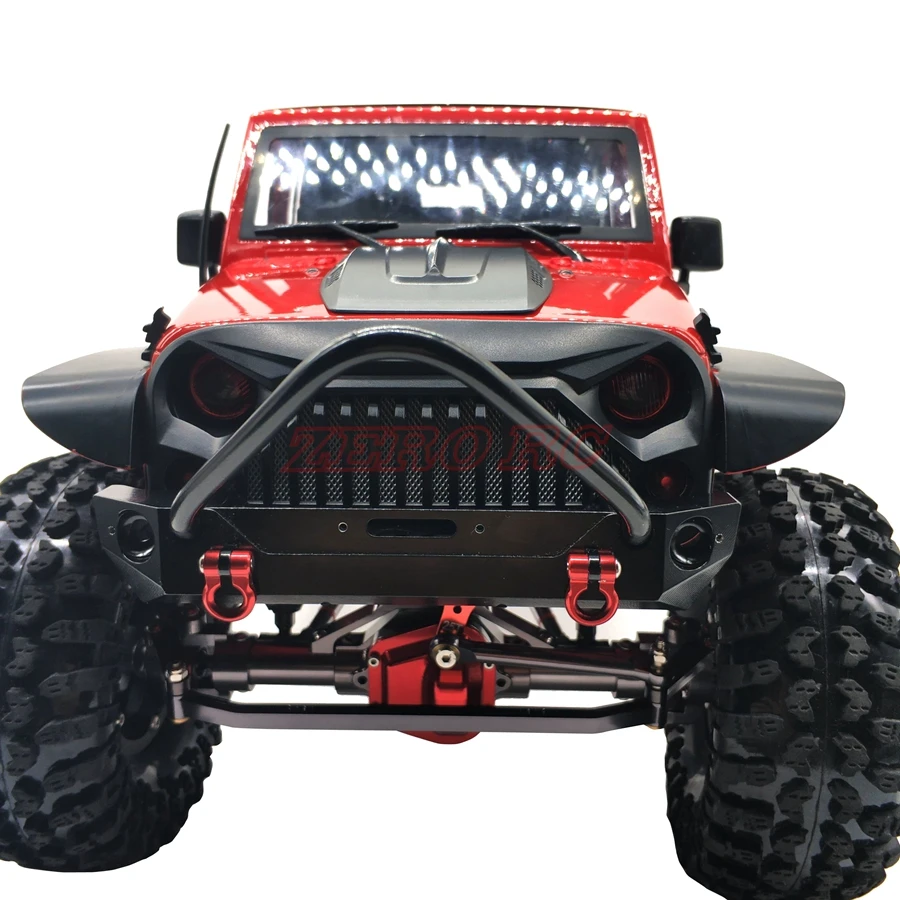 Алюминиевый передний и задний бампер с опорами для запасных шин 1:10 Axial SCX10 JEEP II RC