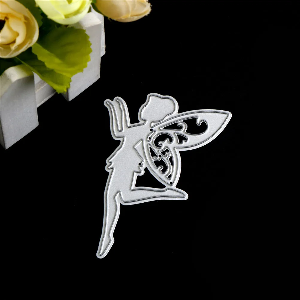 Fairy Flying Die Cuts metal Cutting Dies In Scrapbooking Embossing Folder DIY Play Card Template 8.1*5cm | Дом и сад