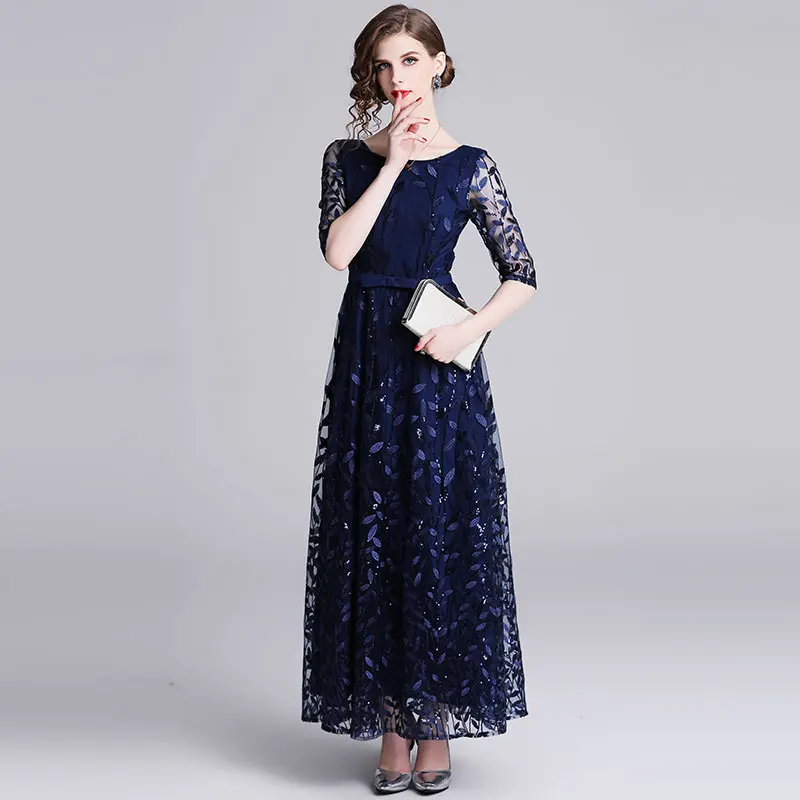 Женское вечернее длинное платье Borisovich элегантное макси в английском стиле с