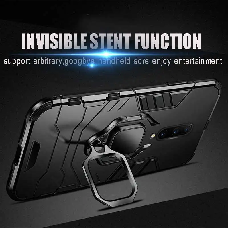 Luxury Armor Magnetic Bumper Case On The For Oneplus 7 Pro Shockproof Cover OnePuls 6 6T Silicone Car Ring |