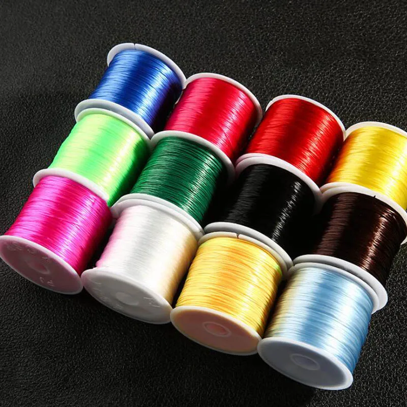 60 Yrad/Roll Transparant Crystal Elastic Cord Rope 1MM Multi-colors Stretch Beading Wire Thread for DIY Jewelry Making | Украшения и - Фото №1