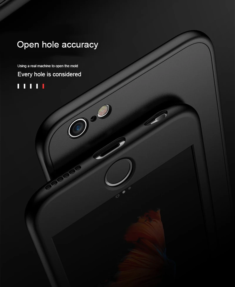 360 градусов Полная защита чехол для телефона для iPhone 6 S 6s 7 8 Plus 5 5S SE X XS Max XR 6Plus 7Plus 8 Plus Coque Мягкий силиконовый чехол