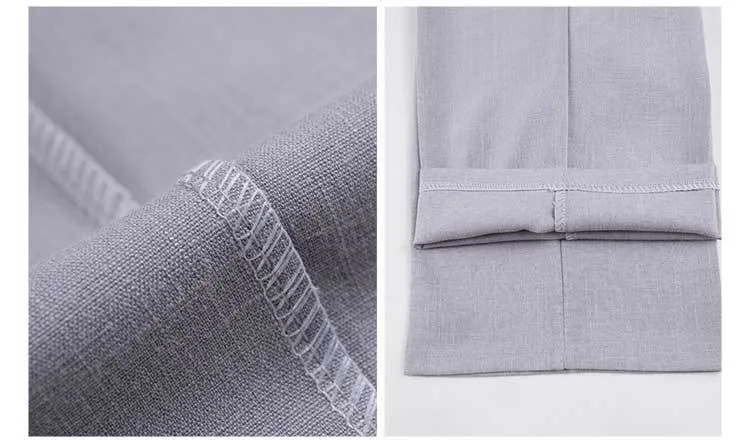 

2017 Spring summer middle-aged and old female trousers cotton and linen fashion woman big size 9 minutes high waist pants E022