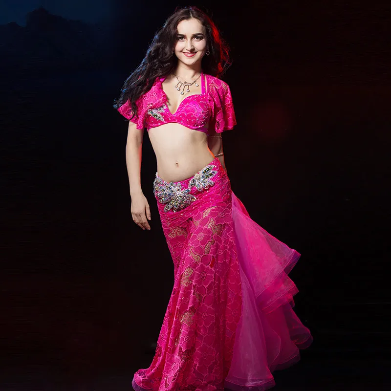 Восточные костюмы для танца живота Bellydance костюм с бюстгальтером и ремнем юбка