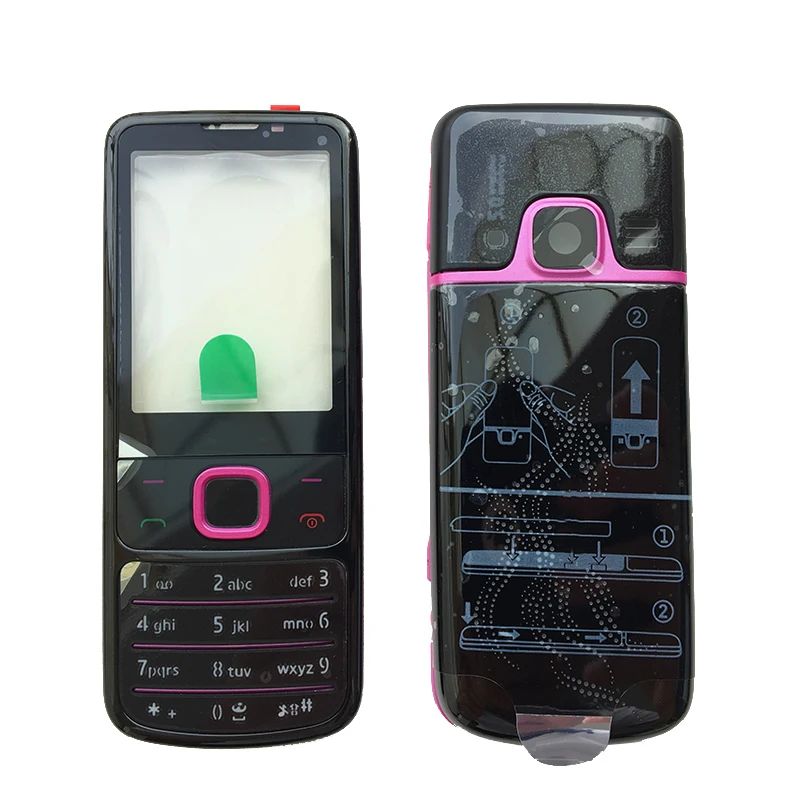 High Quality Metal Full Housing For Nokia 6700 6700C Front Frame + Battery Cover + English / Russian Keypad