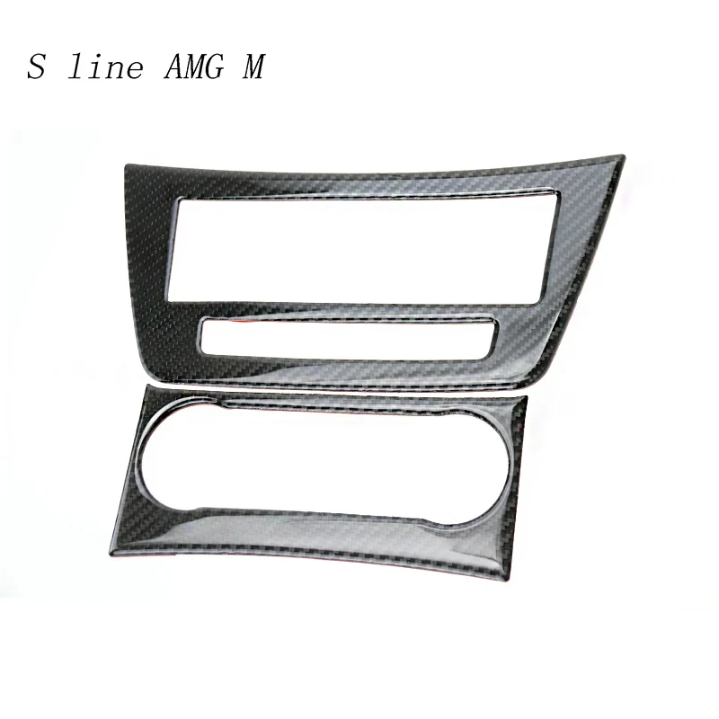 Carbon Fiber Auto Interior Trim Air conditioning CD Control Panel Car Styling Stickers Cover For Mercedes Benz C Class W204 | Автомобили и