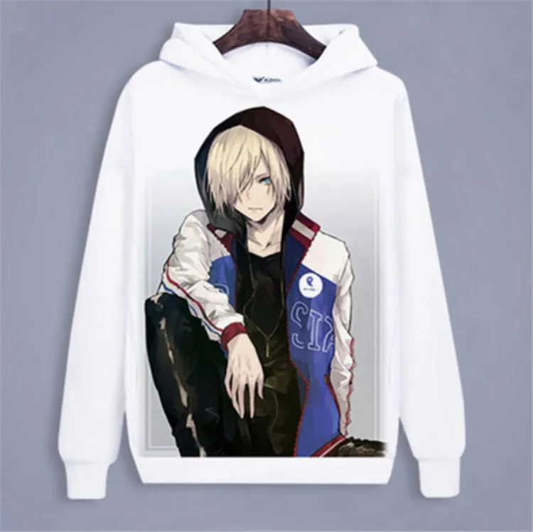 5 Men women Hoodies Anime YURI! on ICE Harajuku lovely lovers Clothing Unisex Adults Casual Clothes Sweatshirt Hoodie Tops - Цвет: 5