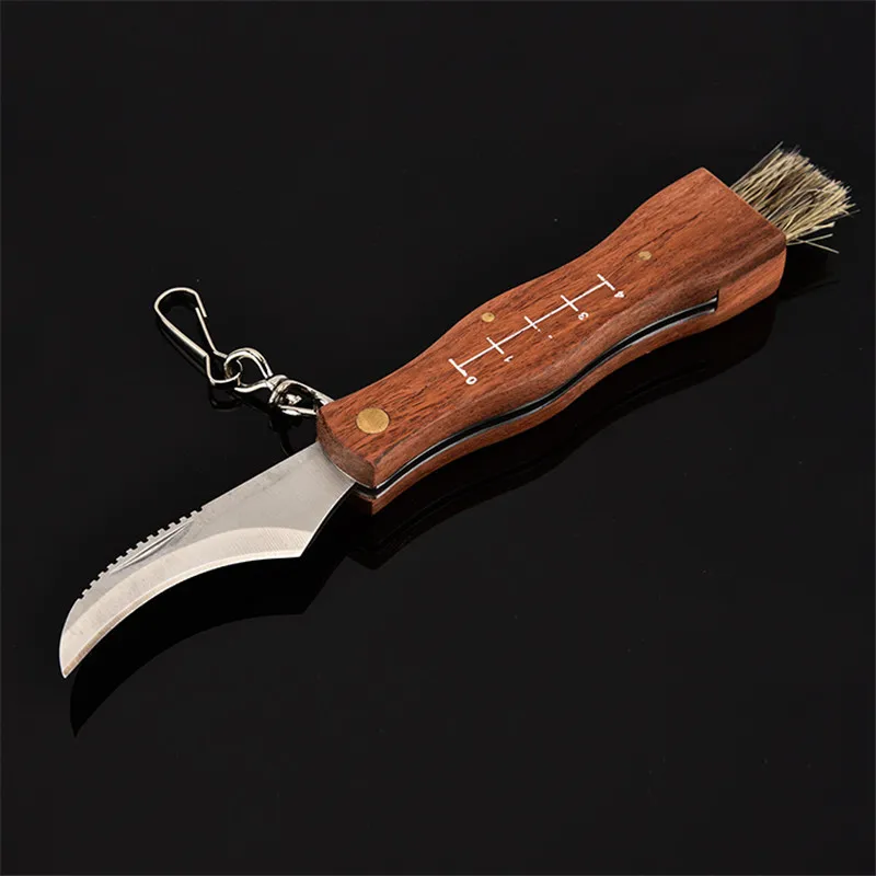 Padauk грибной нож дерево складное лезвие походный инструмент Подарочный на