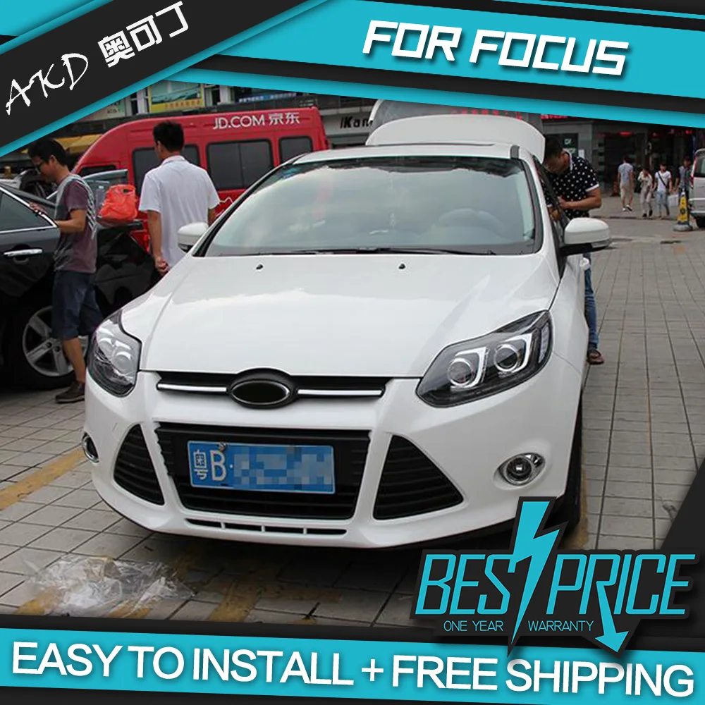 Автомобильный Стайлинг для Ford Focus фары 2012 2014 светодиодный задний фонарь DRL