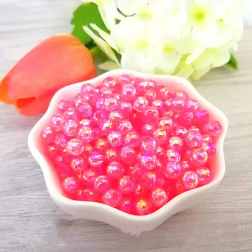 AB watermelon red 50 8 мм AB Цвет Круглый акриловый свободный разделитель бисер бусины для изготовления ювелирных изделий Австрийские хрустальные бусины DIY браслет серьги аксессуары 50 шт - Цвет: AB watermelon red 50
