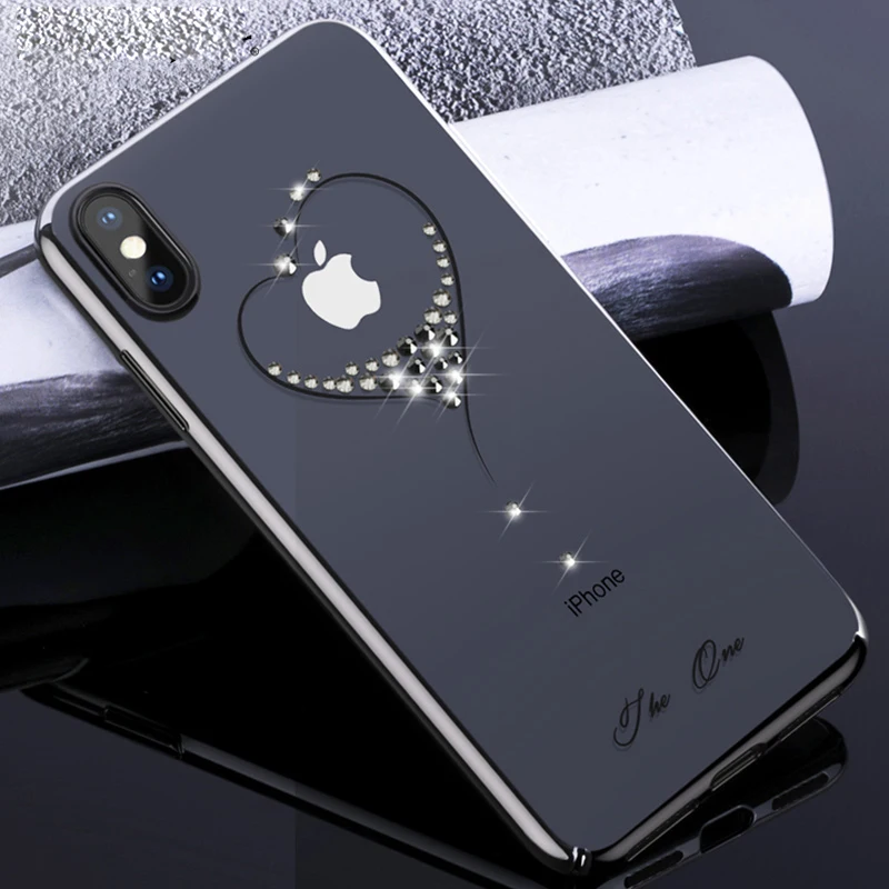 KINGXBAR Роскошный чехол для iphone Xs Max случае Блеск Кристалл PC гальваническим телефон