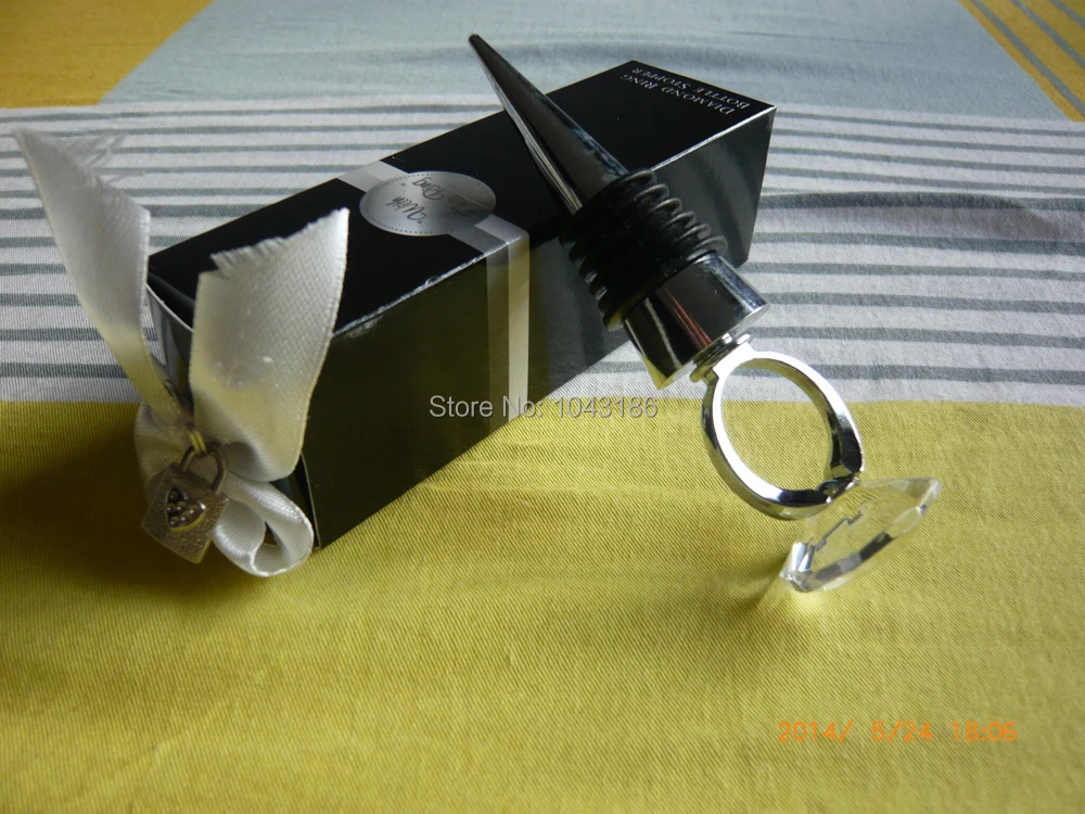 Бесплатная доставка Свадебные подарки для гостей кольцо с кристаллом в виде