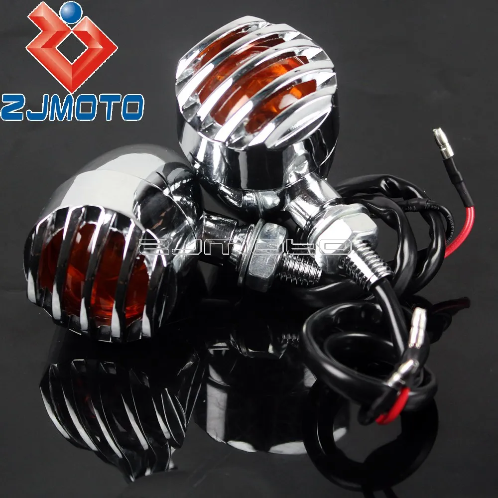 Поворотники для мотоцикла алюминиевая радиаторная решетка хромированные