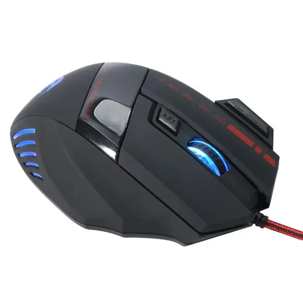 Оптическая игровая мышь 3200 DPI 7 кнопок эргономичный дизайн проводная