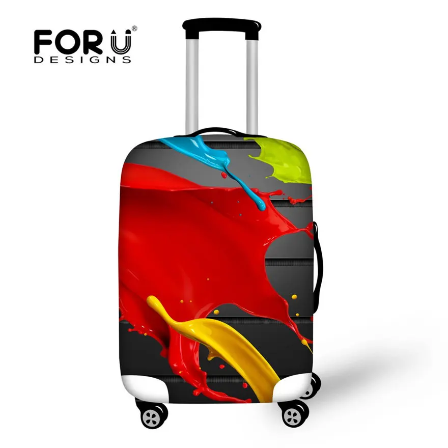 D1023 FORUDESIGNS/Африканский принт для девочек, Толстый эластичный багажный Защитный чехол на молнии для 18-32 дюймов, чемодан, аксессуары для путешествий - Цвет: D1023