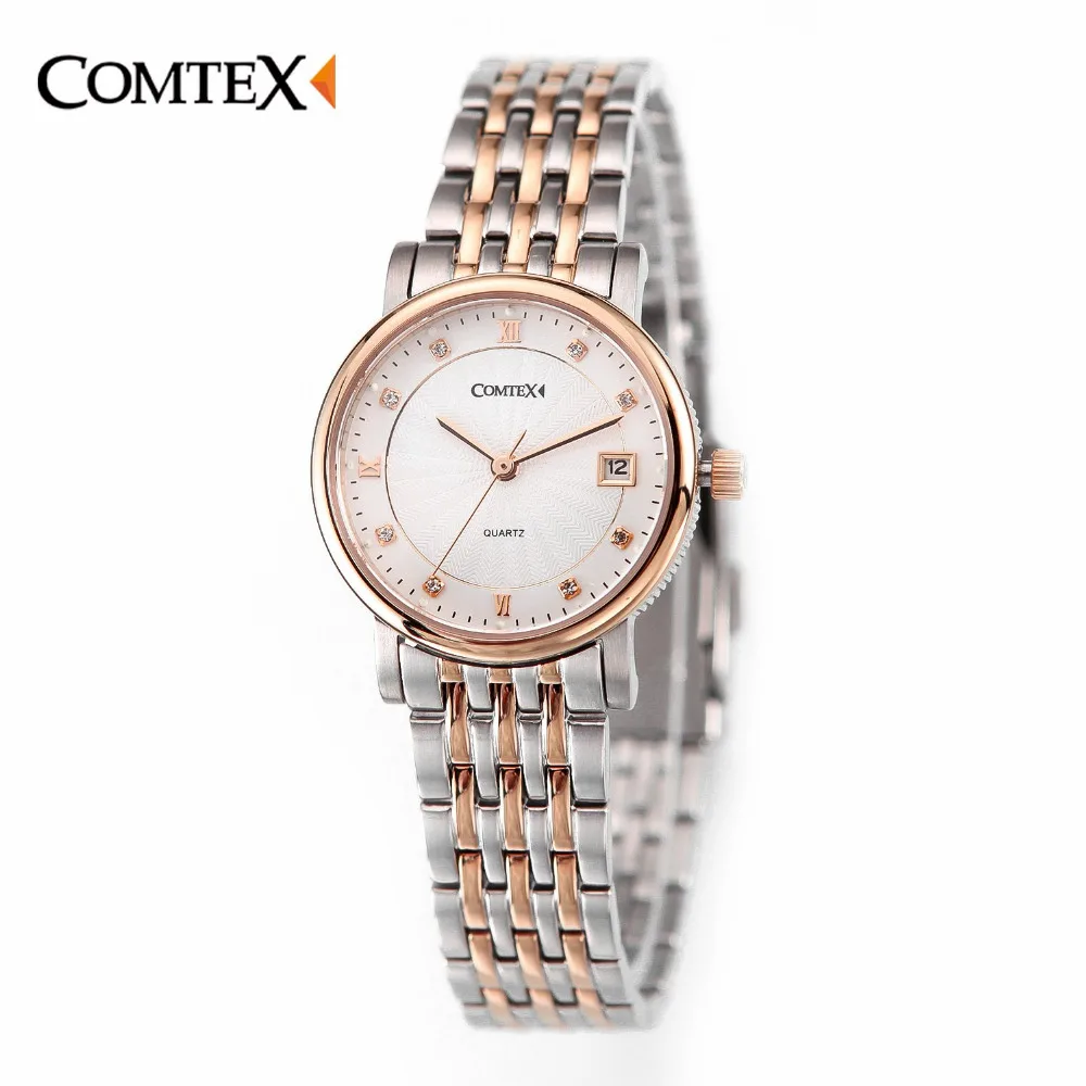 Comtex Нержавеющая сталь Для женщин Часы платье жизнь часы качество японский