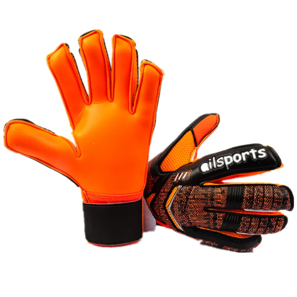 882 orange gloves Мужские профессиональные футбольные вратарские перчатки, прочные, 5, защита пальцев, утолщенные, 4 мм, латексные, Детские вратарские перчатки - Цвет: 882 orange gloves