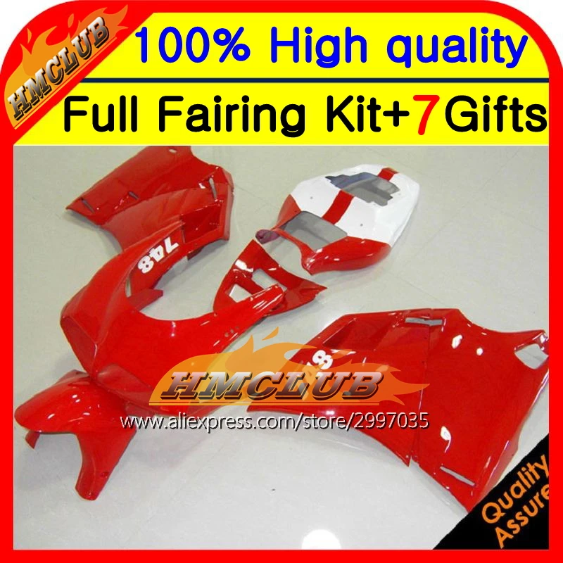 

Body For DUCATI 748 916 996 998 Red white 96 97 98 99 00 01 02 5HM60 96-02 1996 1997 1998 2000 Glossy red 2001 2002 Fairings