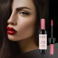 aliver red wine bottle lipgloss lips tin moisturize long lasting waterproof lipstick for women makeup