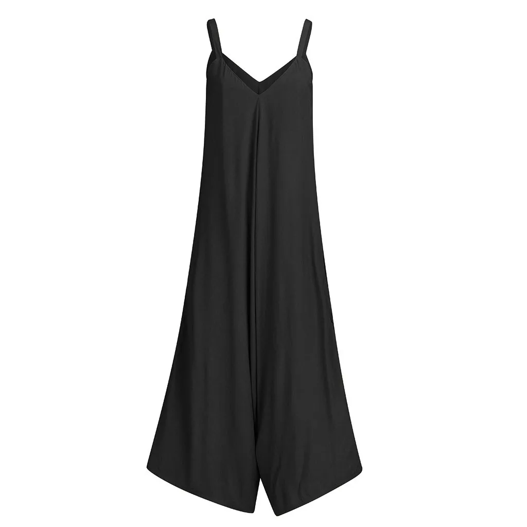Womail Fashion комбинезон Для женщин Комбинезоны Свободные Повседневное комбинезон ппартияной шерстяной ткани с пикантными ремешками; туфли с v-образным вырезом комбинезон для женщин; Прямая поставка May29