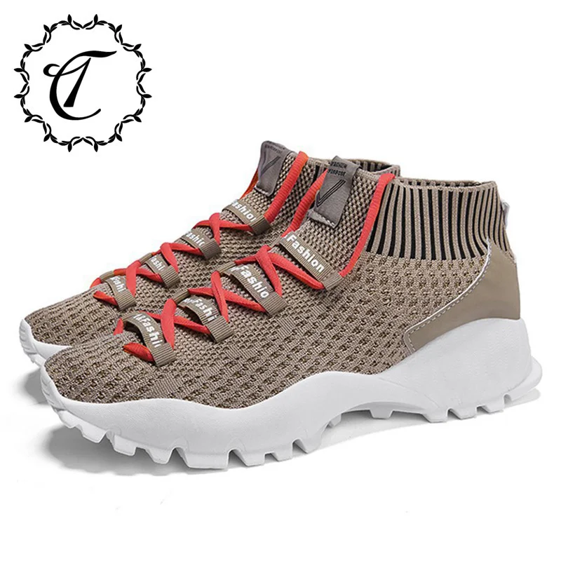 CatriCa Hot Sale Summer 2019 Male Designer Sock Breathable High Top Quality Shoes Men Fashion Luxury Sneakers Black Green KF01 | Обувь