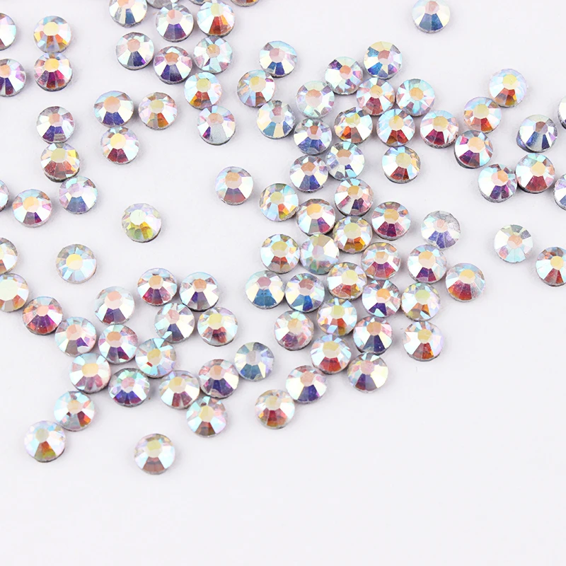 SS16-SS30 Crystal AB DMC стразы горячей фиксации утюгом с плоской задней стороной DIY Дизайн