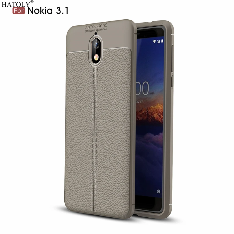 Hatoly чехол для Nokia 3 1 2018 узор из искусственной кожи грязные устойчивые мягкого