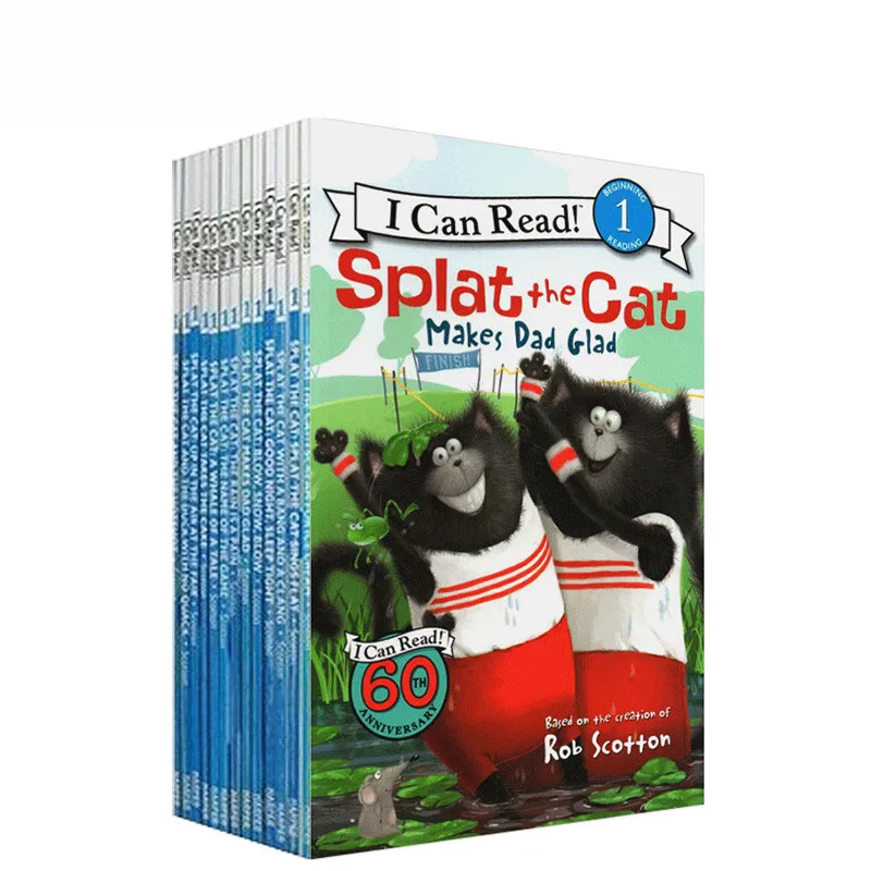 16 книг/набор I can read splat the cat английские книги с картинками детская книга для