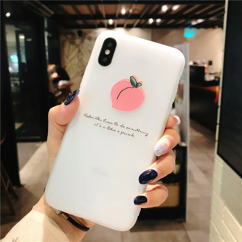 3D рельефный персиковый чехол для iPhone 5S SE 6 6S 7 8 Plus X мягкий Oppo R9 S R11 plus ЧЕХОЛ ДЛЯ vivo X7