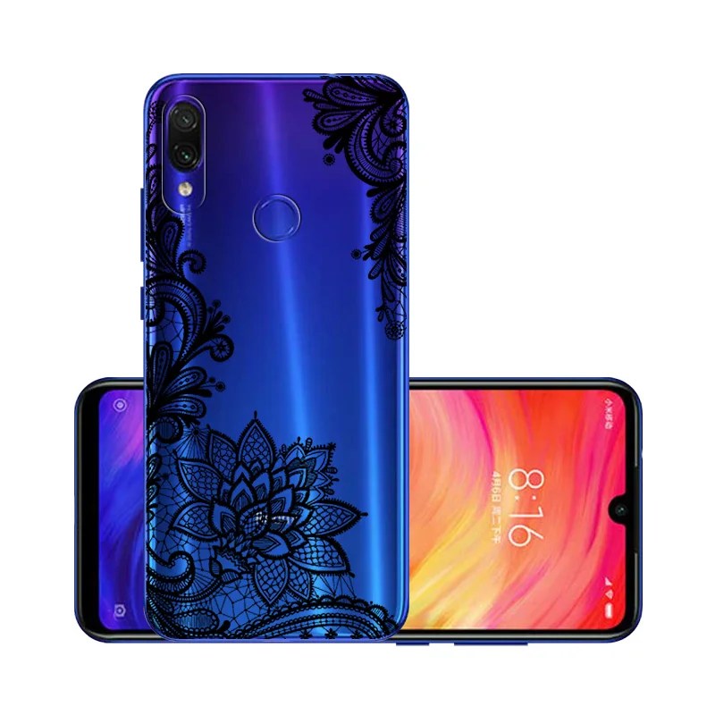 W007 Для Xiaomi Redmi Note 7 5 Pro силиконовый прозрачный Футляр окрашенный для Xio mi Red mi 7 7A 6 6A mi A2 Lite 9T K20 чехлы чехол на ксиоми редми нот 7 - Цвет: W007