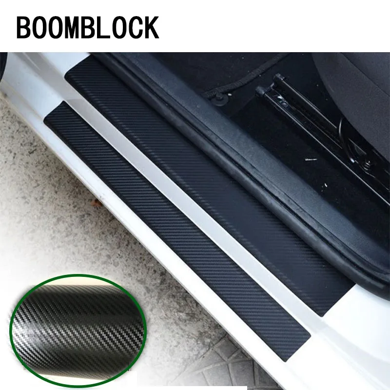 BOOMBLOCK автомобильные наклейки из углеродного волокна порог педали для Mazda 3 6 Toyota