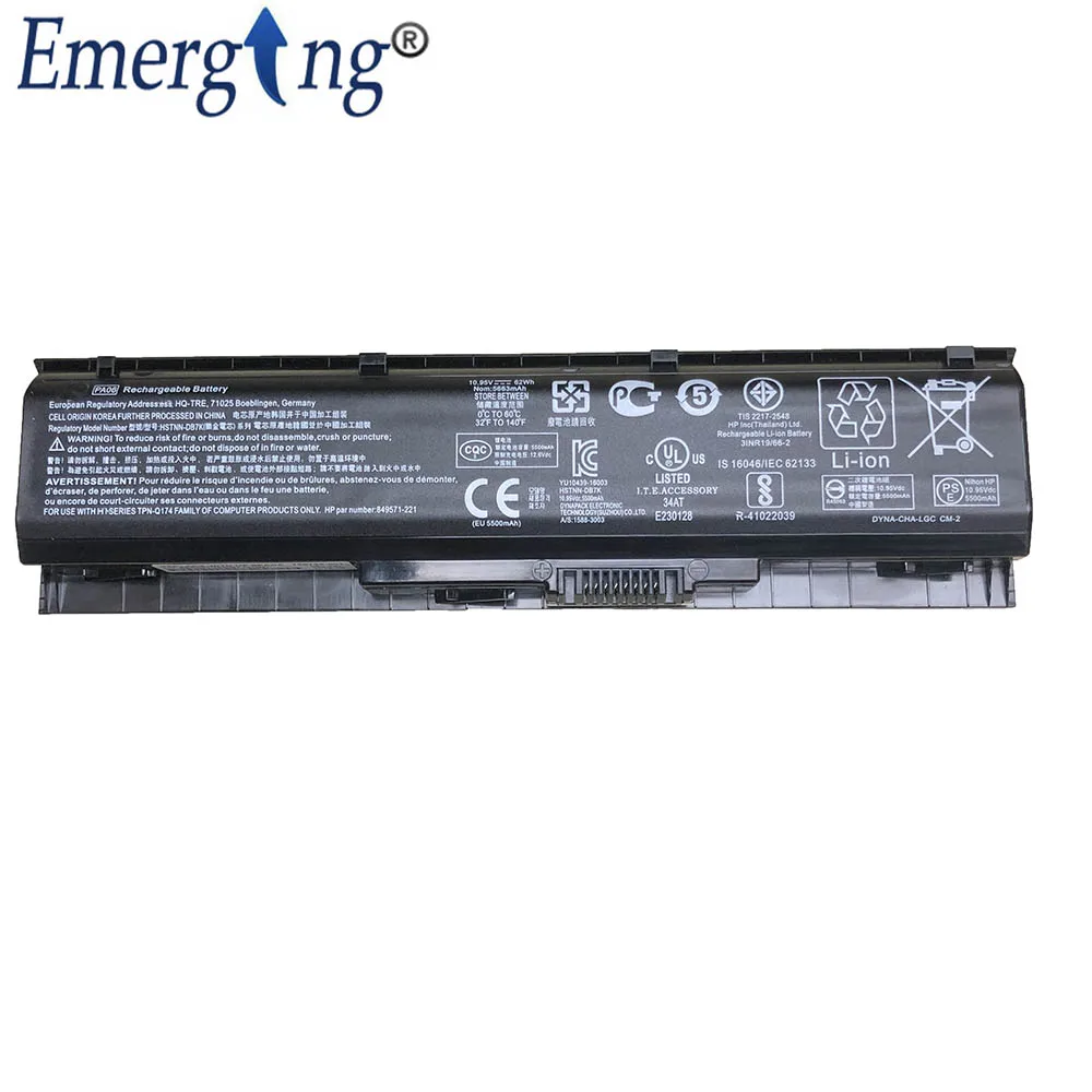 10 95 V 62WH Оригинальный Новый аккумулятор для ноутбука PA06 HP Omen 17-w000 17-w200 17-ab000 17t-ab200