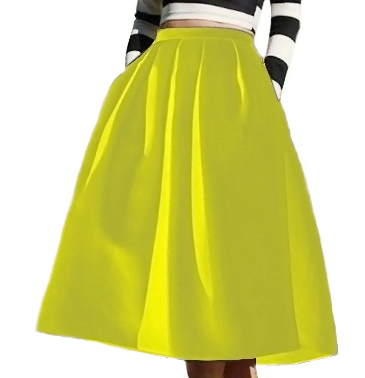

New Fashion High Waist Fluff Skirt Solid Color Satin Umbrella Skirt Temperament Big Pendulum Hepburn Skirt Long Skirt