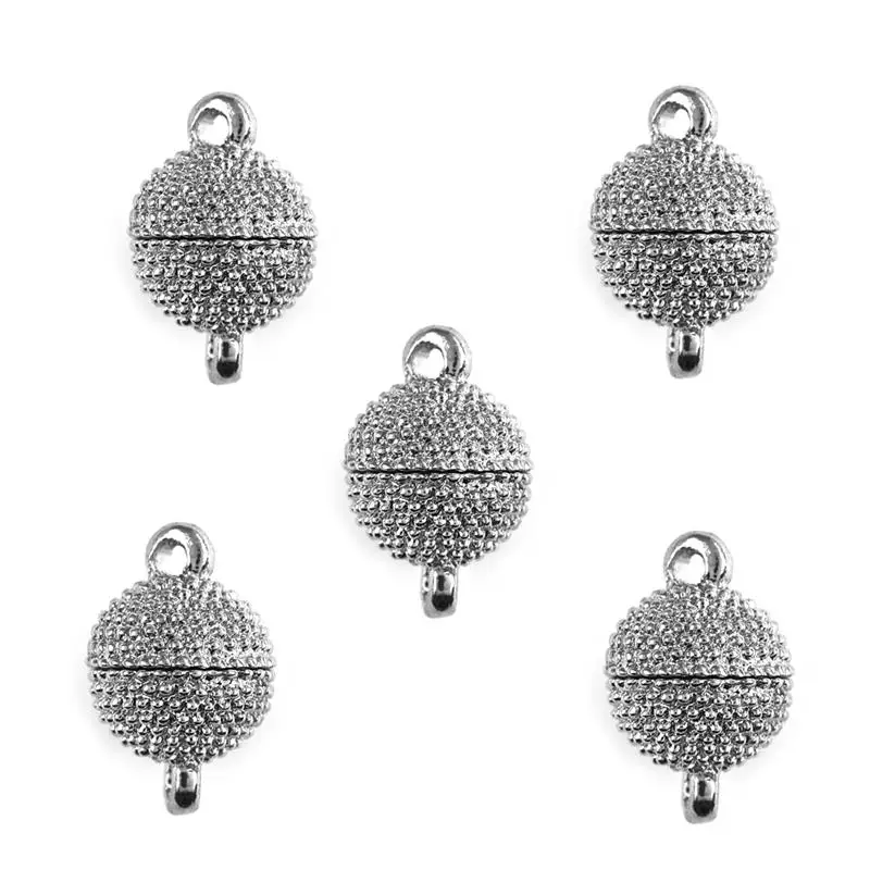 style1 16x10mm 5 шт./лот, круглые магнитные застежки 16x10 мм, 12x6 мм, застежка-молния из сплава, крючок для ювелирных изделий, застежка для браслета, сделай сам, изготовление ювелирных изделий - Цвет: style1 16x10mm