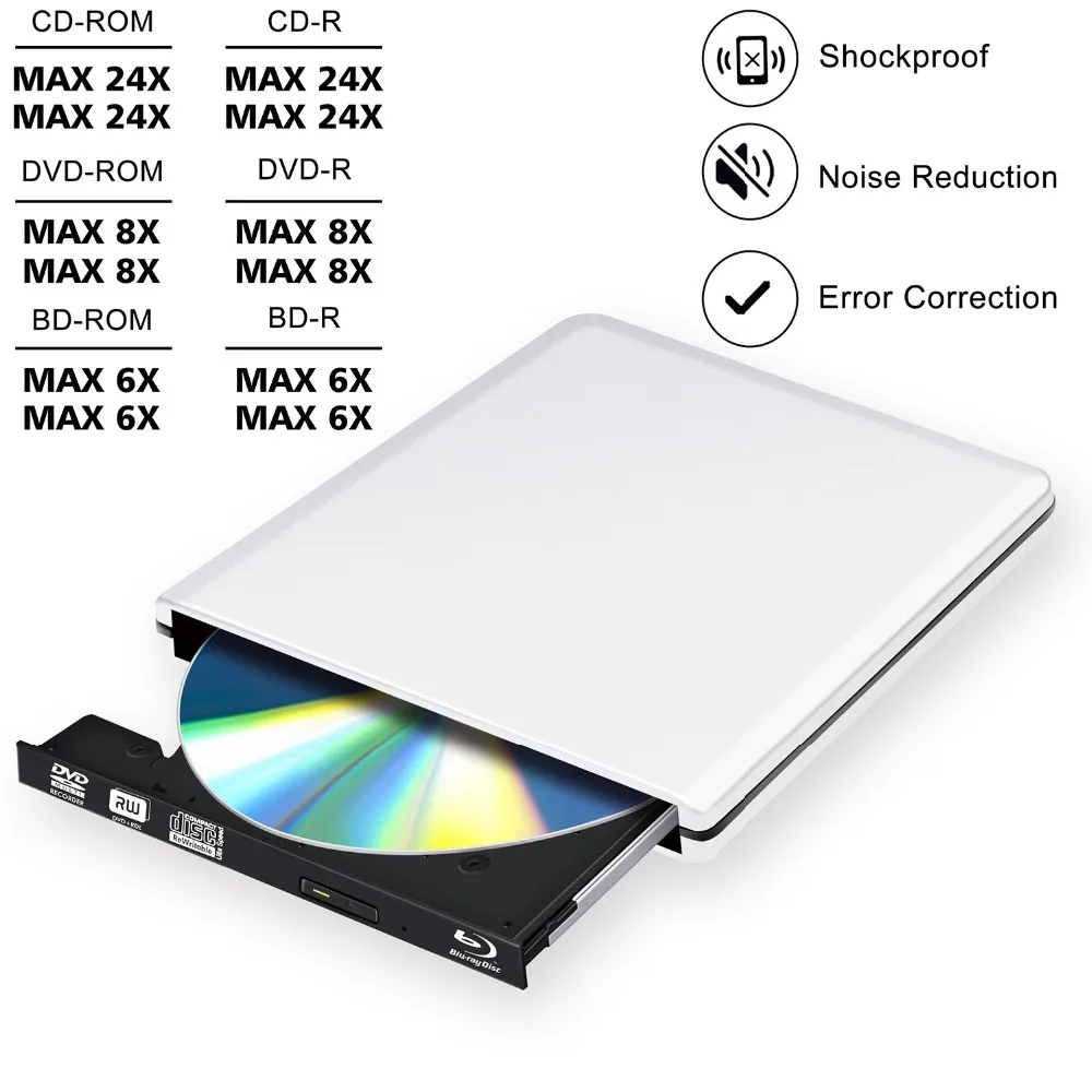 USB накопитель Bluray 3 0 оптический устройство записи портативный Внешний Blu ray