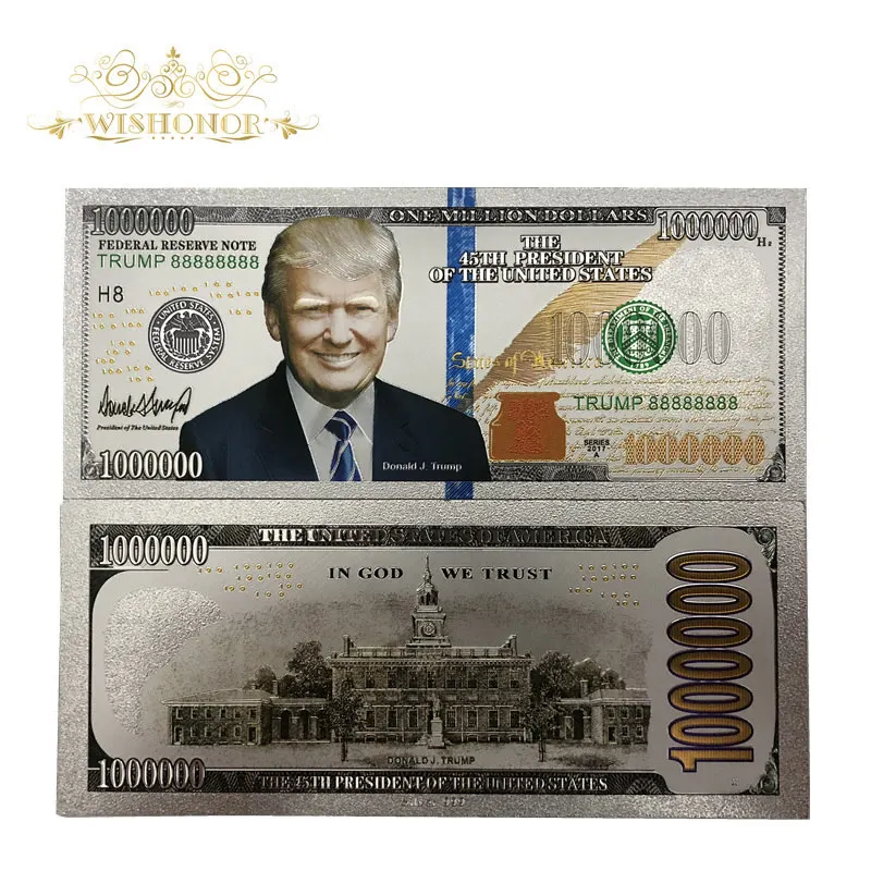 Новые товары для банкнот 10 шт./лот американские банкноты Трамп 1 миллион долларов