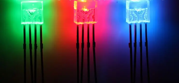 1000 шт./лот 255 х5х5 мм Квадратные прозрачные полноцветные RGB позитивные 4 контактные