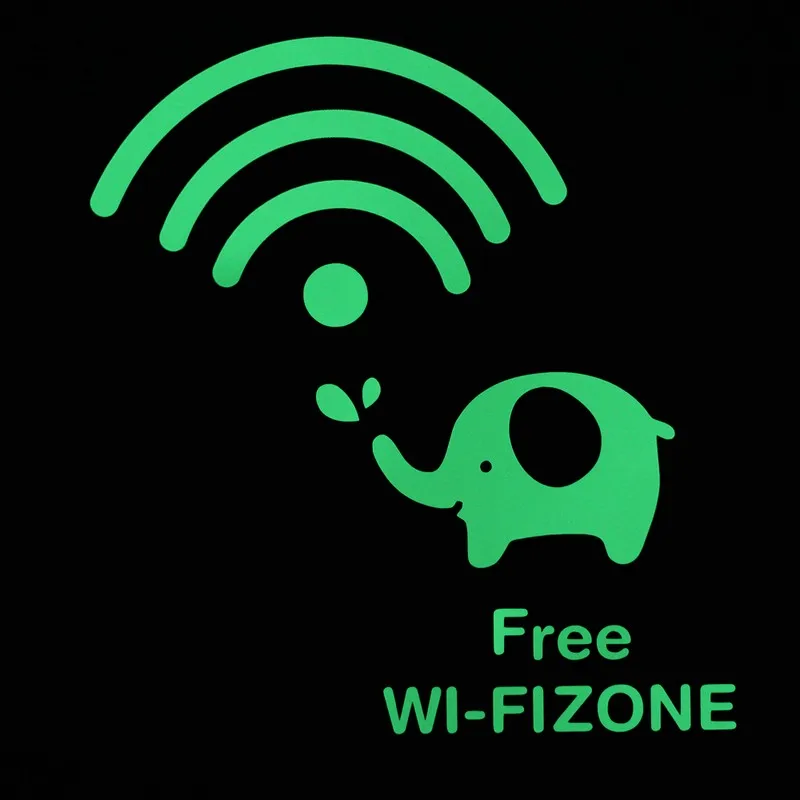 Бесплатный Wi Fi внутренний знак светящийся стикер фотонаклейка наклейка для