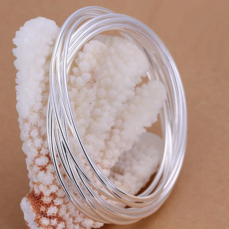 silver fashion jewelry 925 plated bangle bracelet Ten Ring Bangle /GUKYYMOJ VGXCSBDW | Украшения и аксессуары