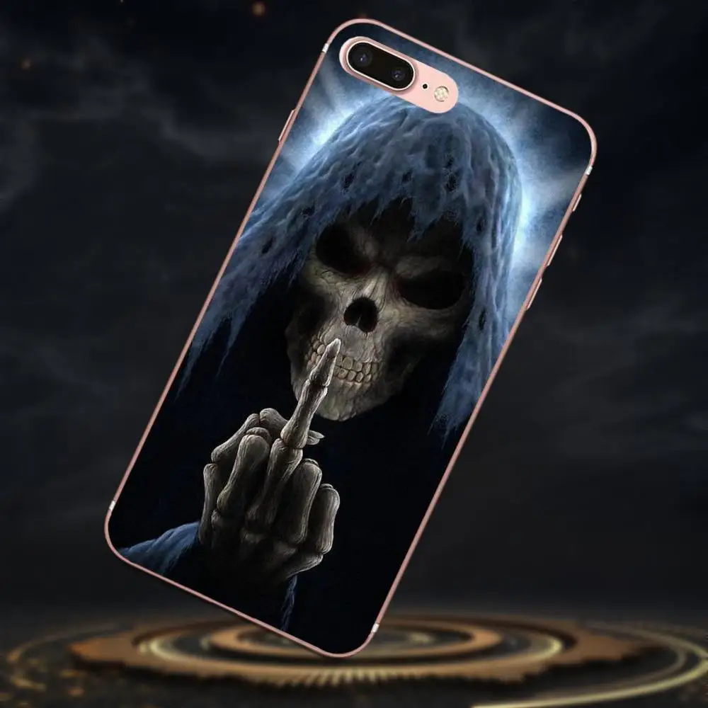 Мягкий чехол для мобильного телефона Apple iPhone 4 5 5C 6 6S 7 8 Plus X XS Max XR со скелетом