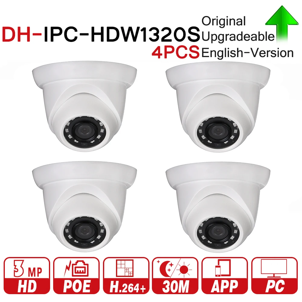 Dahua оригинальная IPC HDW1320S 3MP мини купольная ip камера дневная/Ночная инфракрасная CCTV