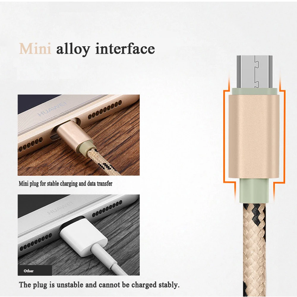 10 шт. кабель для передачи данных Micro USB нейлоновый плетеный быстрой зарядки iPh