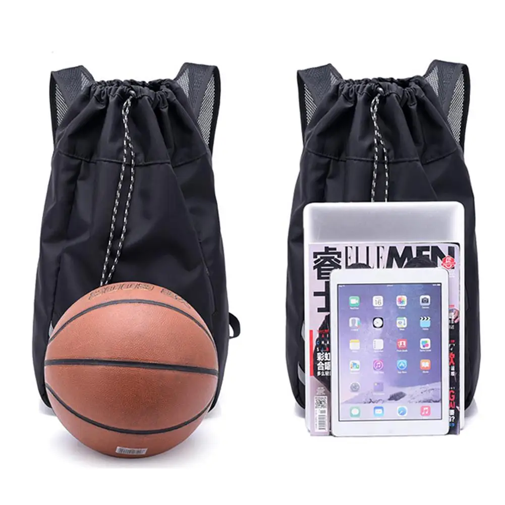 Водонепроницаемый нейлоновый рюкзак для баскетбола на шнурке вместительная