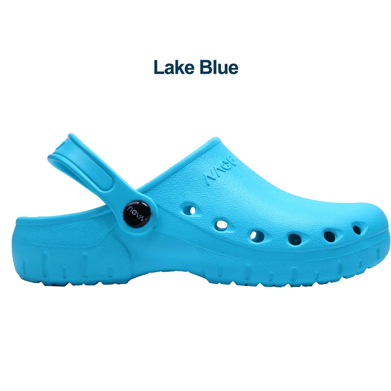 Lake Blue Для кормящих резиновые шлепанцы с ремнем безопасности ортопедические сабо для кормящих покрыто ЭВА Нескользящая основа дизайн качество - Цвет: Lake Blue