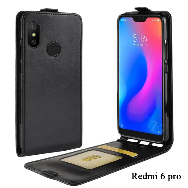 Вертикальный кожаный чехол-книжка для Xiaomi Redmi 6A 6 Pro чехол телефона чехлы |